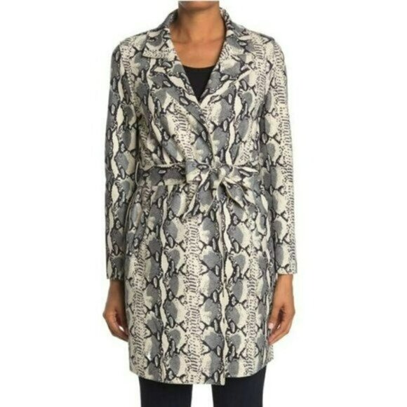 NWT Love Token Leopard Print Faux Suede Lightweight Belted Jacket - Picture 2 of 6